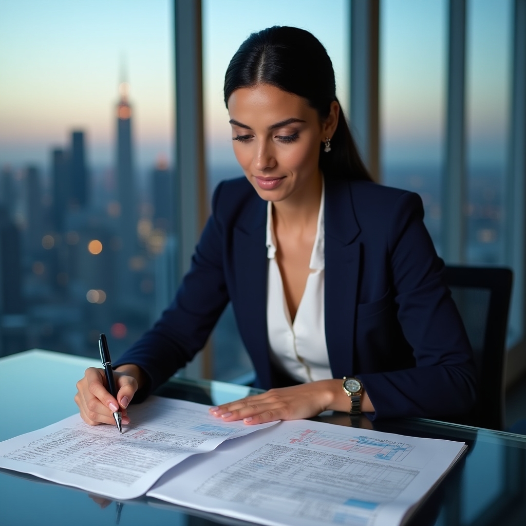 Person working through a structured financial planning process at a desk